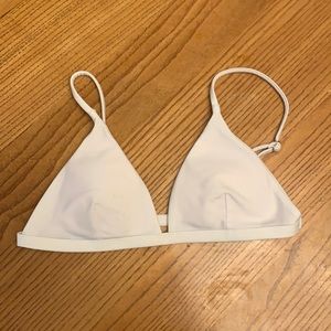 White triangle bikini Top